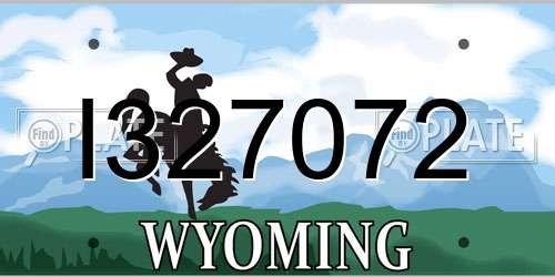 I327072 Wyoming License Plate
