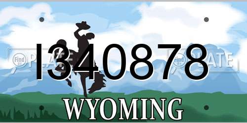 I340878 Wyoming License Plate