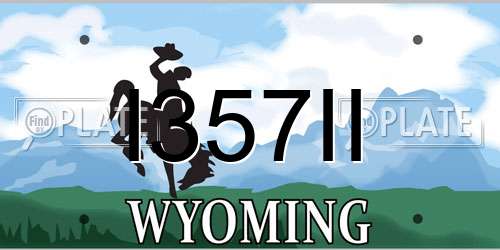 I357II Wyoming License Plate