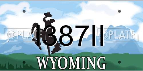 I387II Wyoming License Plate