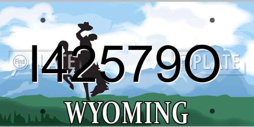 I42579O Wyoming License Plate