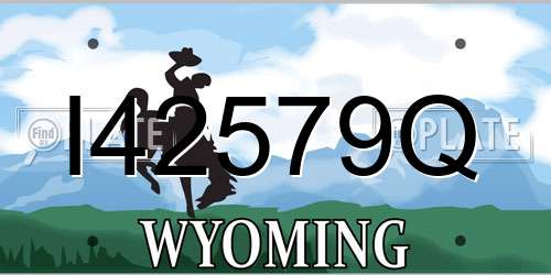 I42579Q Wyoming License Plate