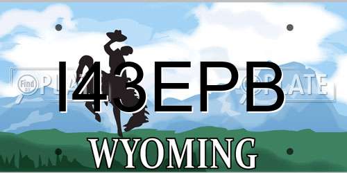 I43EPB Wyoming License Plate