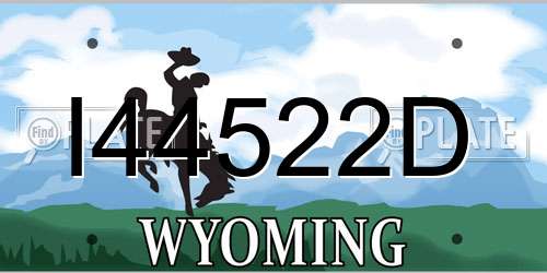 I44522D Wyoming License Plate