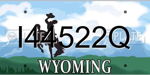 I44522Q Wyoming License Plate