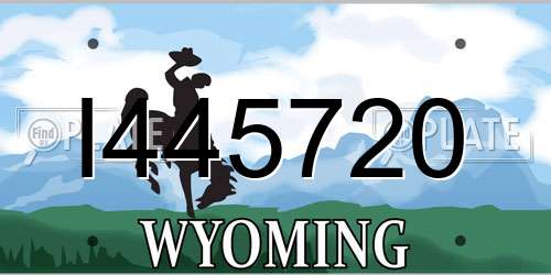 I445720 Wyoming License Plate