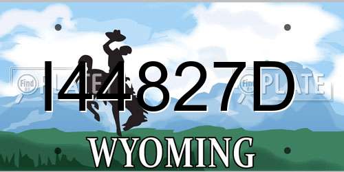 I44827D Wyoming License Plate