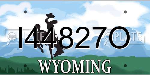 I44827O Wyoming License Plate