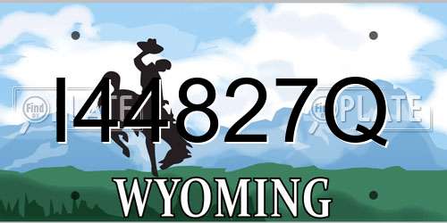 I44827Q Wyoming License Plate