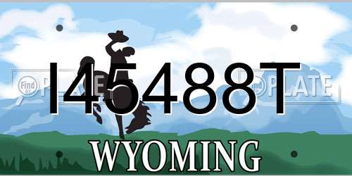 I45488T Wyoming License Plate