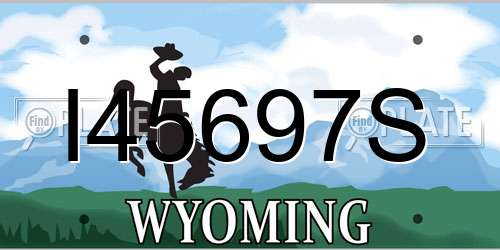 I45697S Wyoming License Plate