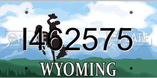 I462575 Wyoming License Plate