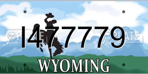 I477779 Wyoming License Plate