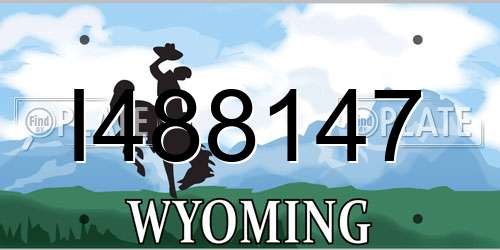 I488147 Wyoming License Plate