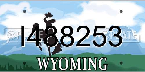 I488253 Wyoming License Plate