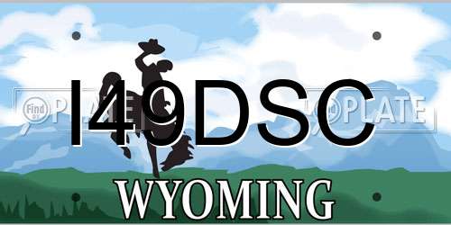 I49DSC Wyoming License Plate