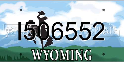 I506552 Wyoming License Plate