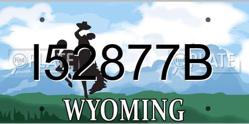 I52877B Wyoming License Plate