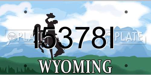 I5378I Wyoming License Plate