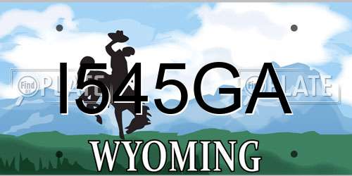 I545GA Wyoming License Plate