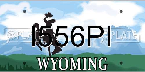 I556PI Wyoming License Plate