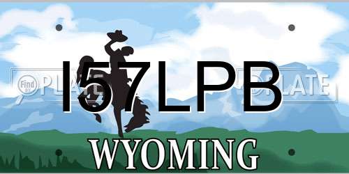 I57LPB Wyoming License Plate