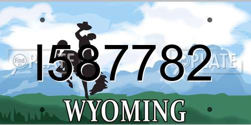 I587782 Wyoming License Plate