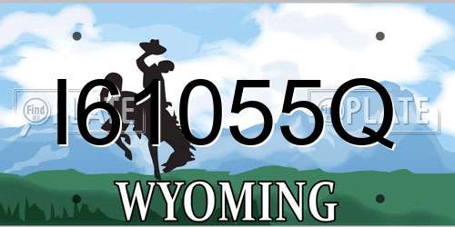 I61055Q Wyoming License Plate