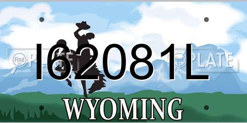I62081L Wyoming License Plate