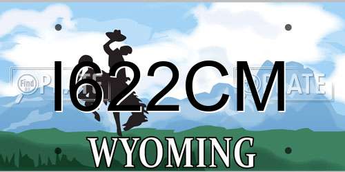 I622CM Wyoming License Plate