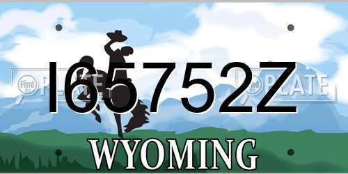 I65752Z Wyoming License Plate
