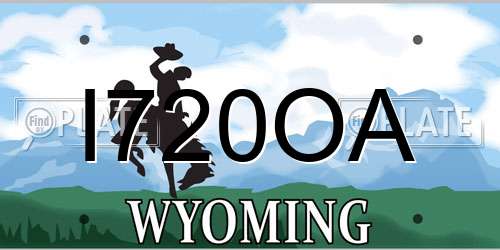 I720OA Wyoming License Plate