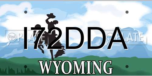 I72DDA Wyoming License Plate