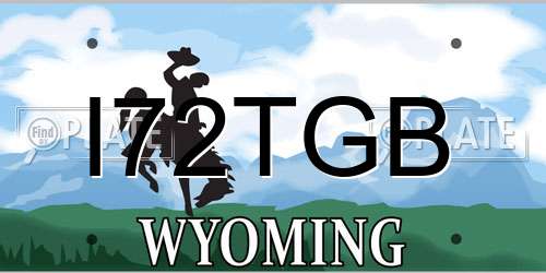 I72TGB Wyoming License Plate