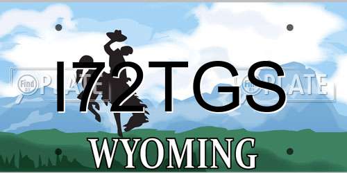 I72TGS Wyoming License Plate