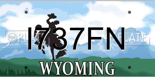 I737FN Wyoming License Plate