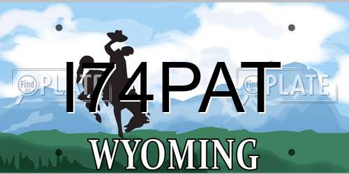 I74PAT Wyoming License Plate