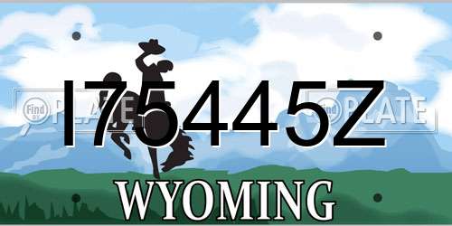 I75445Z Wyoming License Plate