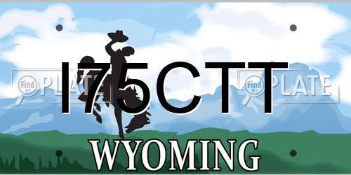 I75CTT Wyoming License Plate