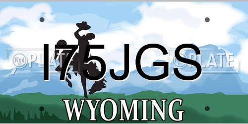 I75JGS Wyoming License Plate