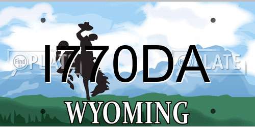 I770DA Wyoming License Plate