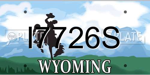 I7726S Wyoming License Plate