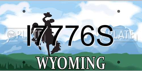 I7776S Wyoming License Plate
