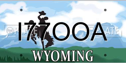 I77OOA Wyoming License Plate