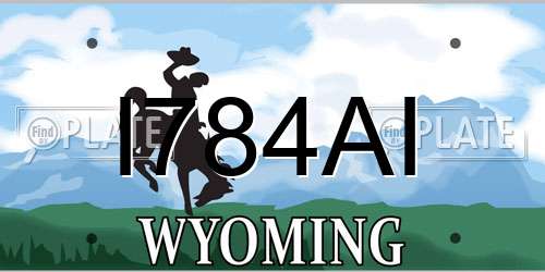 I784AI Wyoming License Plate