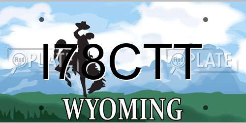 I78CTT Wyoming License Plate