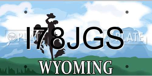 I78JGS Wyoming License Plate