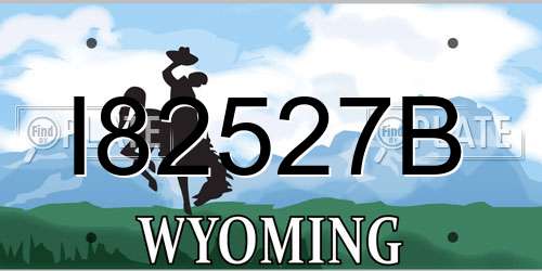 I82527B Wyoming License Plate