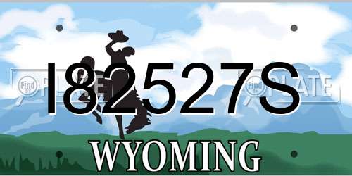 I82527S Wyoming License Plate