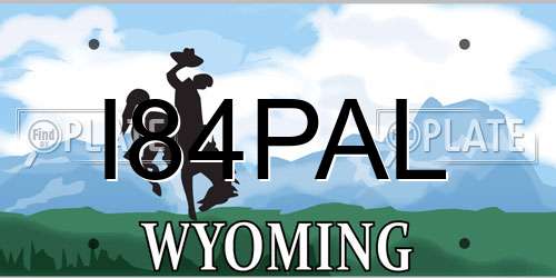 I84PAL Wyoming License Plate